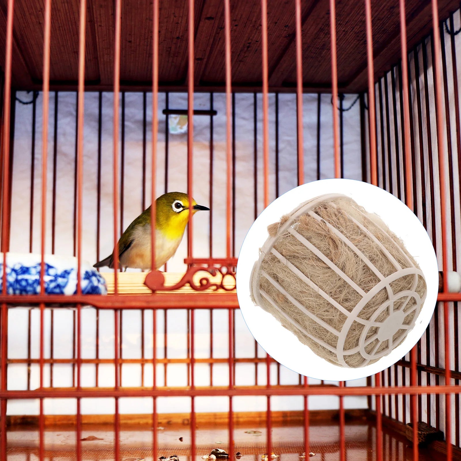 Bird Nest Toy Bird Cage Canary Hatching Breeding Bowl Parrot Hideaway Shelter for Budgie Finches Parakeet Conures Cockatiel