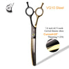 Crane Professional 7 Inch High-end Dog Grooming Scissors Curved Thinner Shears For Dogs Animal Hair Thinning Tijeras Tesoura