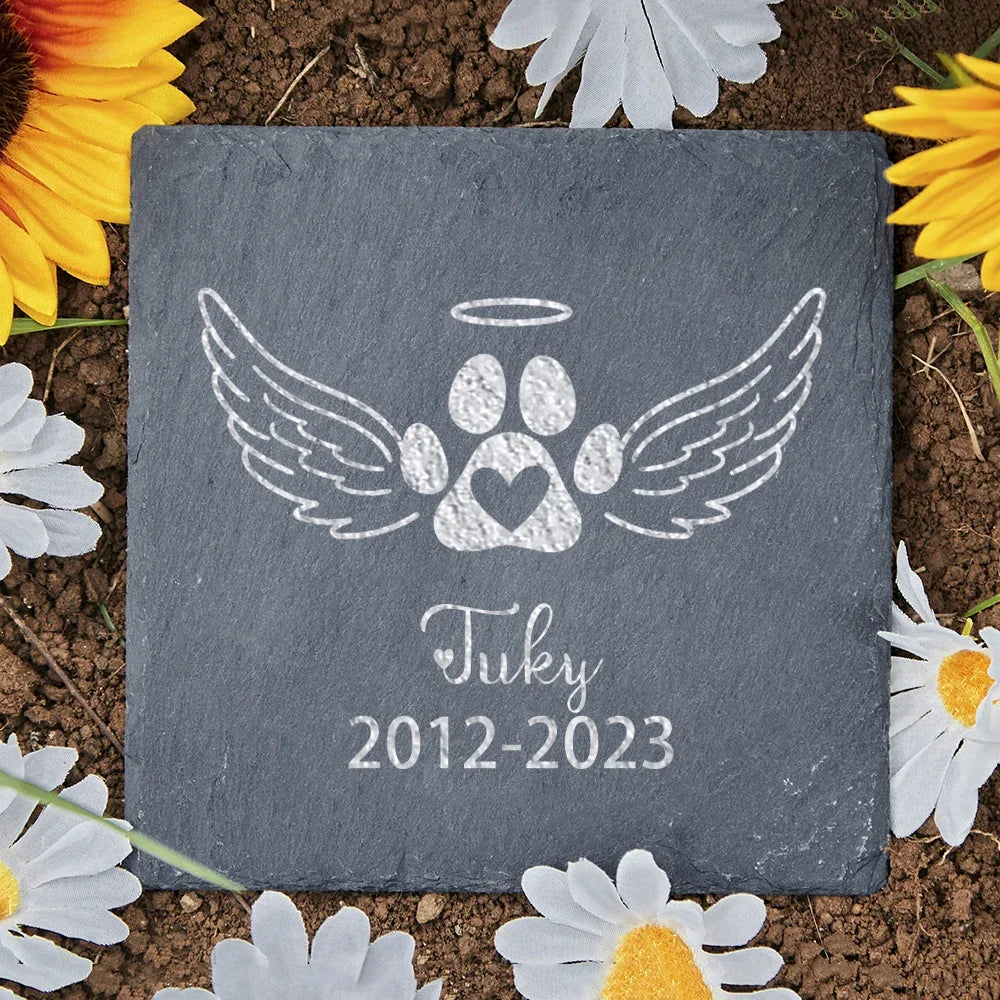 Personalized Pet Memorial Stone Custom Dogs Name of Death Personalized Pet Loss Gifts Dog Grave Marker Plaque Tombstone Custom