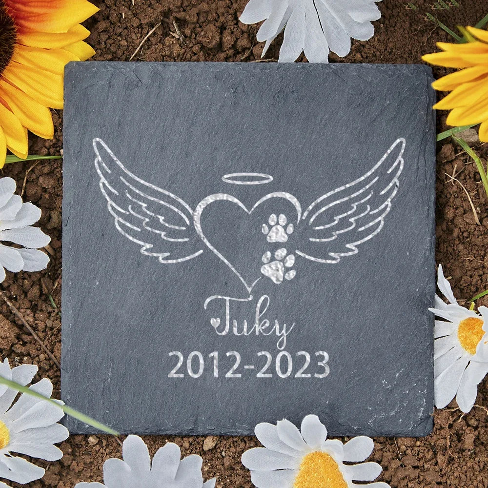 Personalized Pet Memorial Stone Custom Dogs Name of Death Personalized Pet Loss Gifts Dog Grave Marker Plaque Tombstone Custom