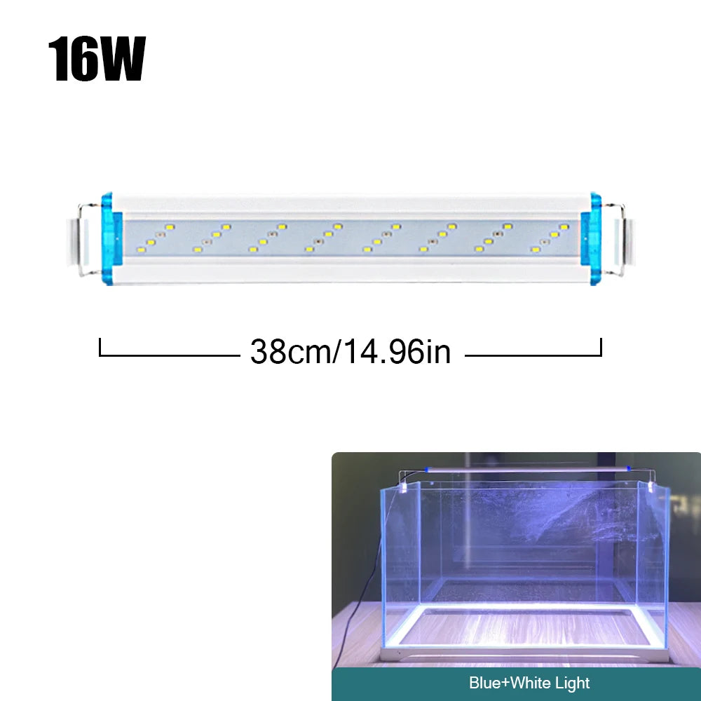 18~70CM Super Bright Lamp LED Aquarium Light For Aquatic Plant Fish Tank Extensible Clip Lamp 90~260V
