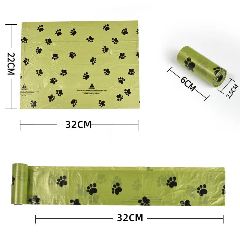 Biodegradable Pet Waste Bags Thickened Portable Printed Dog Poop Bags Eco-friendly Outdoor Pet Poop Pickup Bags with Organizer