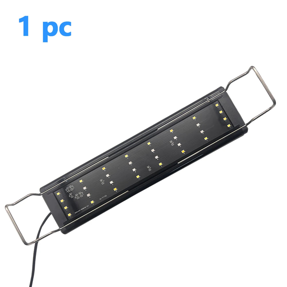 Retractable fish tank lights LED lights with timer, USB-powered, adjustable brightness (level 10), vibrant fish and plant growth