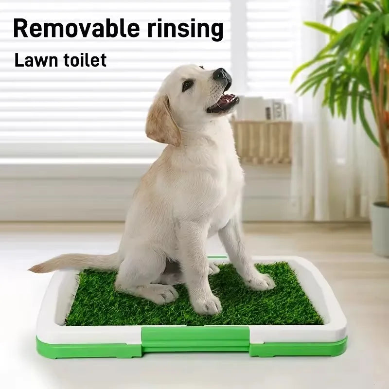 Pet Dog Toilet Artificial Grass Dog Potty Splashproof Washable Reusable Pee Pads Dog Training Toilet Puppy Pad Tray Pet Supplies