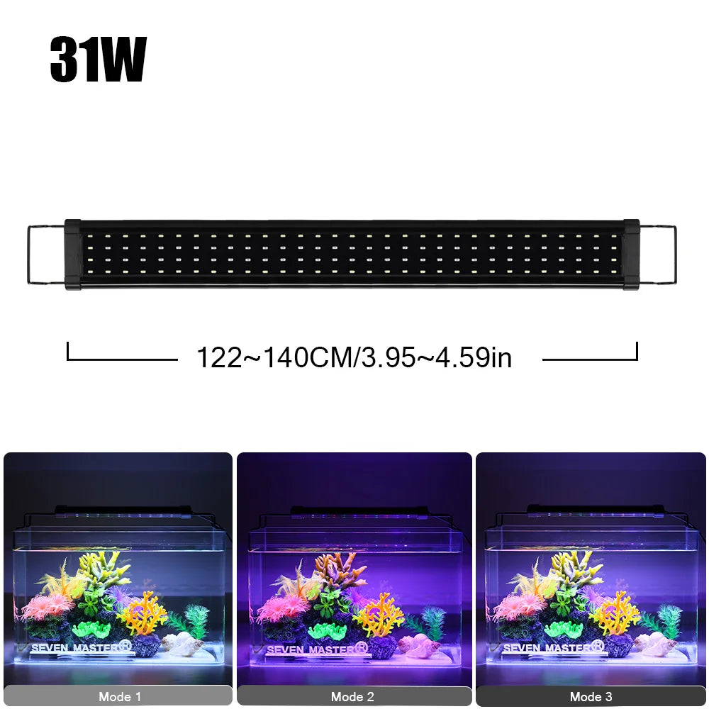 Aluminum Alloy Aquarium Lamp For Plant Grow Fish Tank Bracket Lights Clip on Fish Tank