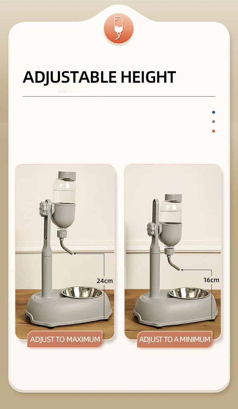 HOOPET Automatic Pet Dispenser Anti-tip Dog Bowl Drinking Water Bottle Feeder Hanging Kettle Cat Food Container Pets Supplies