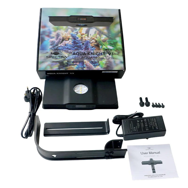 Spectra Aqua Knight V3 Full Spectrum Programmable Sunrise Sunset 60W Saltwater Fish Tank LED Coral Reef Aquarium Light