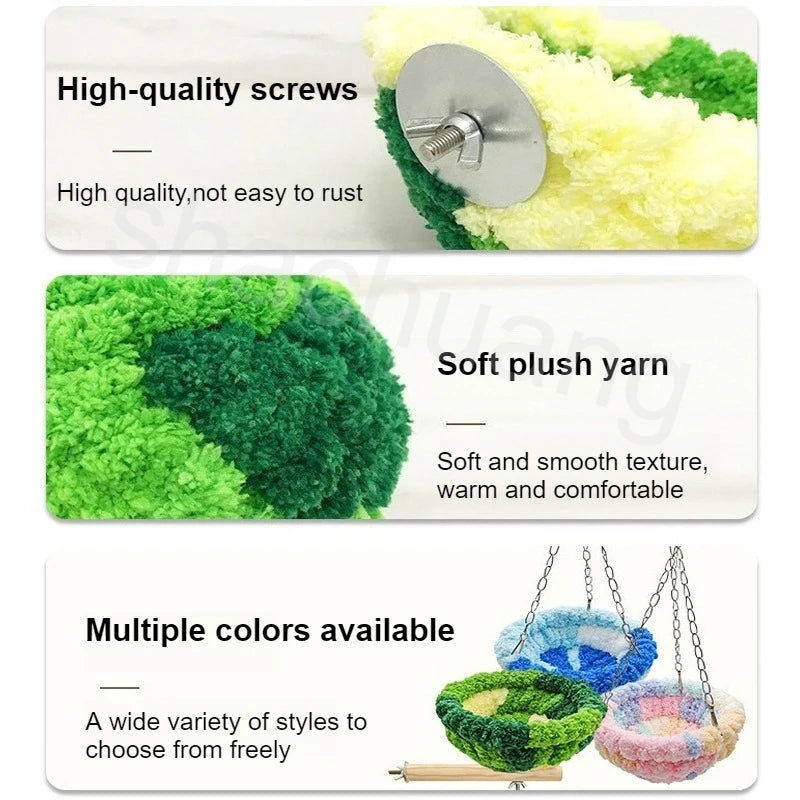 2025 Parrot Breeding Nest Versatile Winter Bird House Hanging Hammock Cage Accessories Breathable Warm Parrot Cage Nid Oiseaux