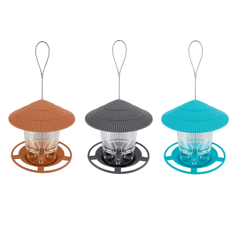 Garden Gazebo Hanging Wild Bird Feeder Outdoor Container With Hang Rope Pet Bird Feeding House Type Bird Feeder New Dropshipping