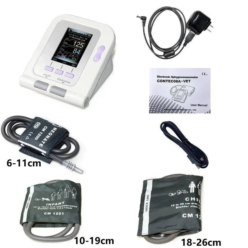 CONTEC08a Vet Animal Blood Pressure Detector Can Be Equipped With Blood Oxygen Function Probe And Cuff Of Various Sizes