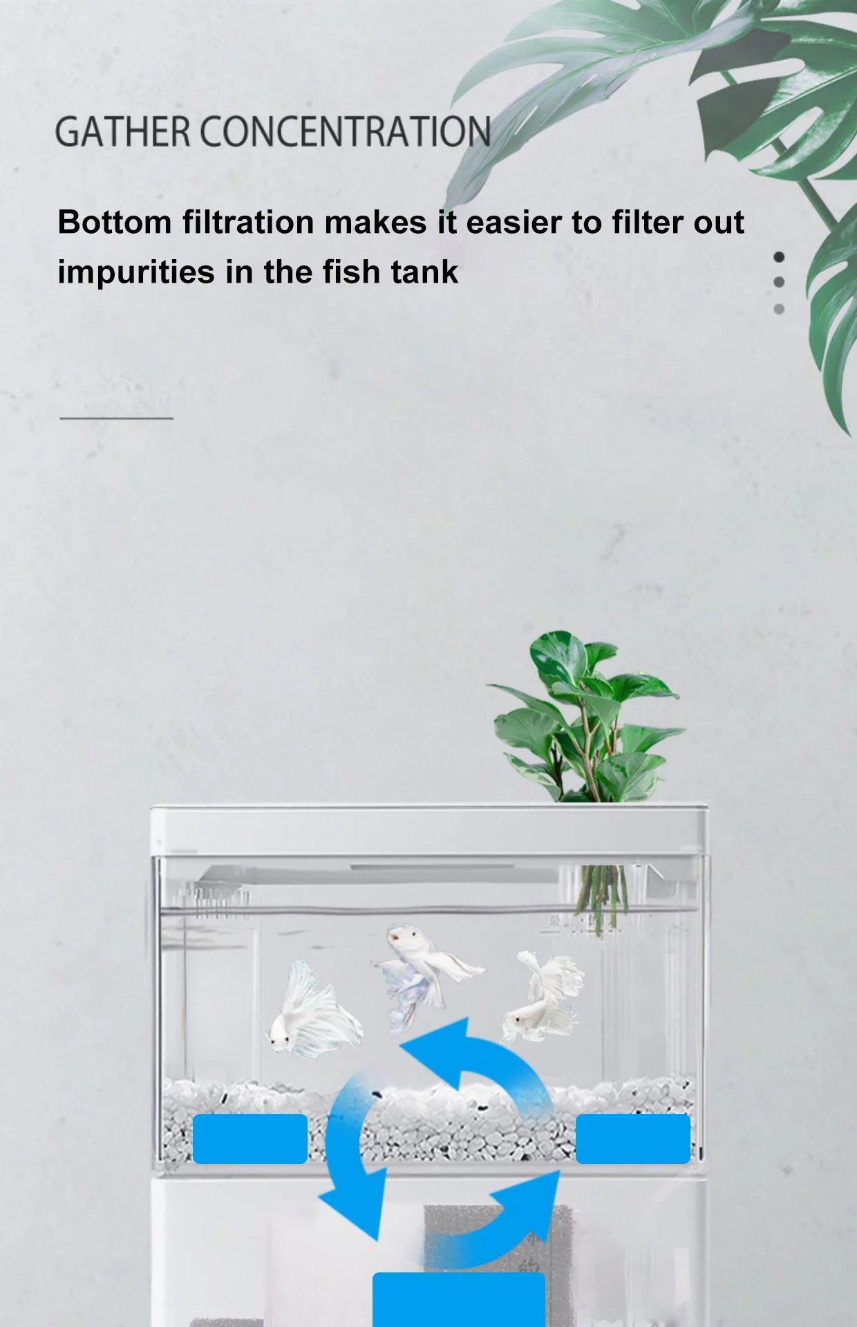 Fish tank living room small landscape ecological tank household USB powered mini tank fish tank