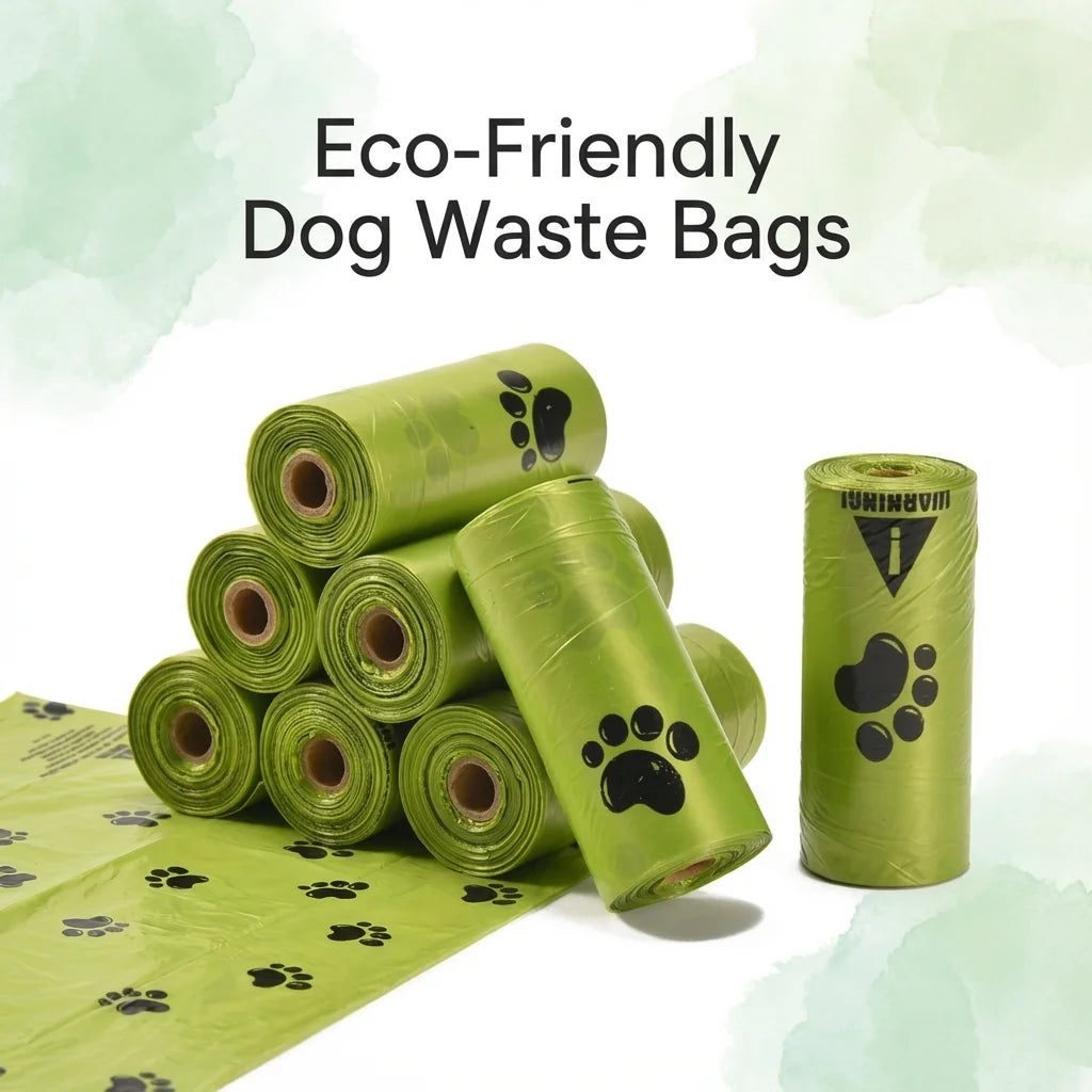 Eco-Friendly Pet Waste Bags - Biodegradable, Scented, Leakproof, for Dogs & Cats, Poop Bag Dispenser Included