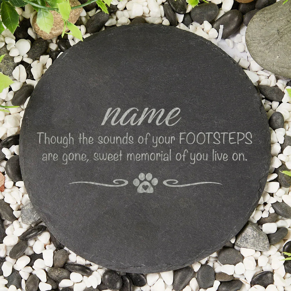 Pet Memorial Gift Custom Pet Memorial Garden Stone Slate Engraved Garden Slate with Dog Name Dog Loss Gifts