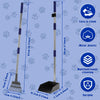 2/3Pcs Pet Pooper Scooper Set with Long Handle Multifunctional Metal Tray Rake Spade Dog Poop Picker For Pet Waste Removal