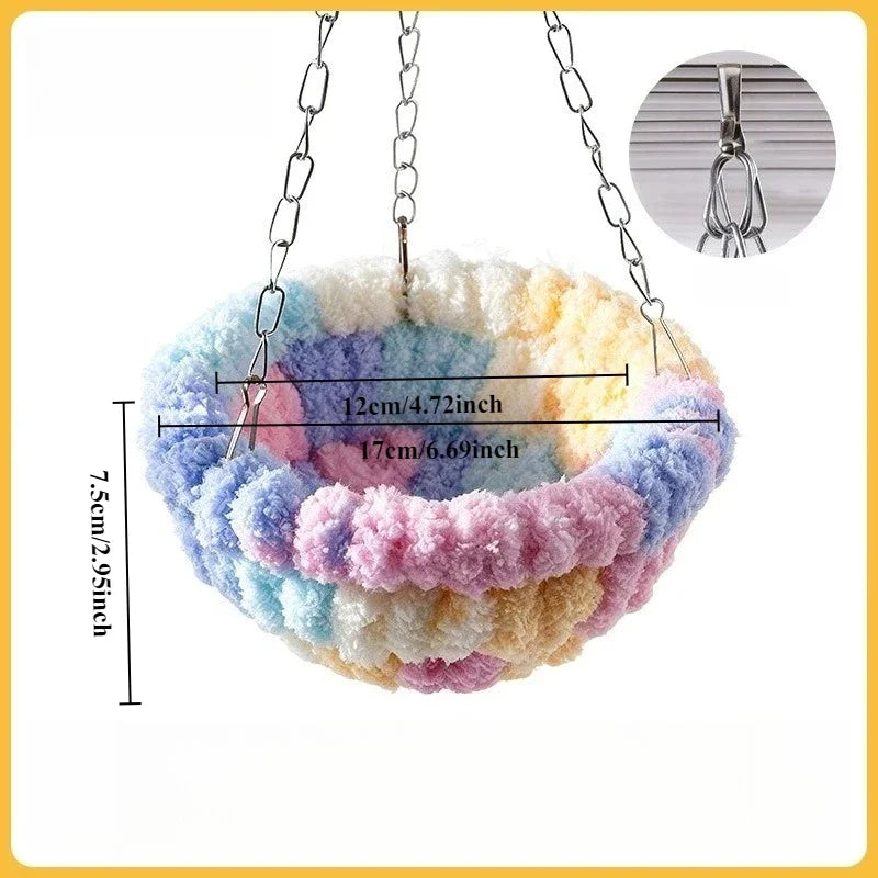 2025 Parrot Breeding Nest Versatile Winter Bird House Hanging Hammock Cage Accessories Breathable Warm Parrot Cage Nid Oiseaux