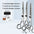 Fenice 6.5/7.0/7.5 Inch Pet Grooming Scissors Set Dog Hair Trimming Shears Cutting Thinning Curved Scissor Kit for Family Use