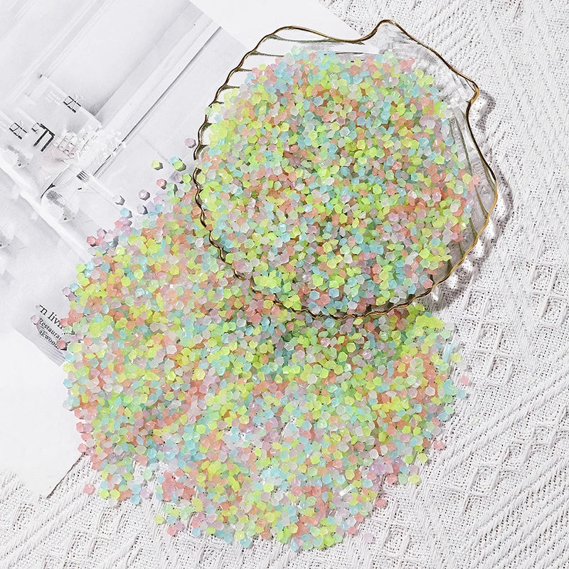 1000pcs 3-5mm Luminous Sand Glow In Dark Pebbles Stone Home Garden Yard Outdoor Path Lawn Decorations Fish Tank Aquarium Decor