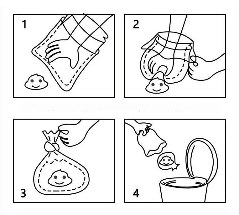 Pet Bin bag dog toilet bag pet cleaning supplies bone type pet garbage container toilet collector