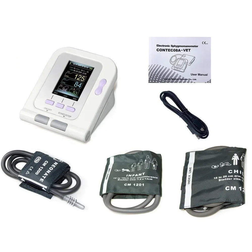 CONTEC08a Vet Animal Blood Pressure Detector Can Be Equipped With Blood Oxygen Function Probe And Cuff Of Various Sizes