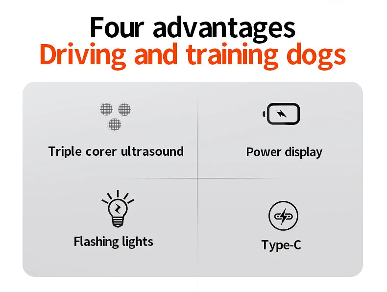 New portable outdoor dog repellent, high-power intelligent cat repellent, anti barking ultrasonic dog repellent with flashlight