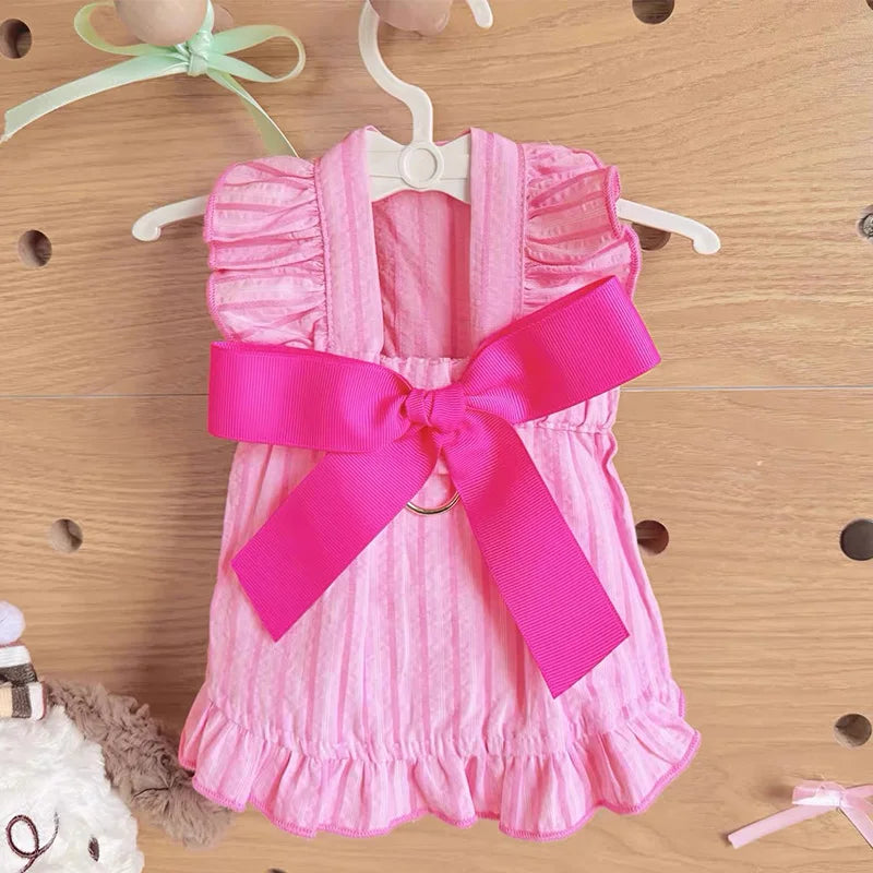 Luxury Pet Suspenders Dog Summer Dress Dot Puppy Skirt Chihuahua Bichon Dog Apparel Cat Clothing Small Dog Vest Girl Dog Clothes