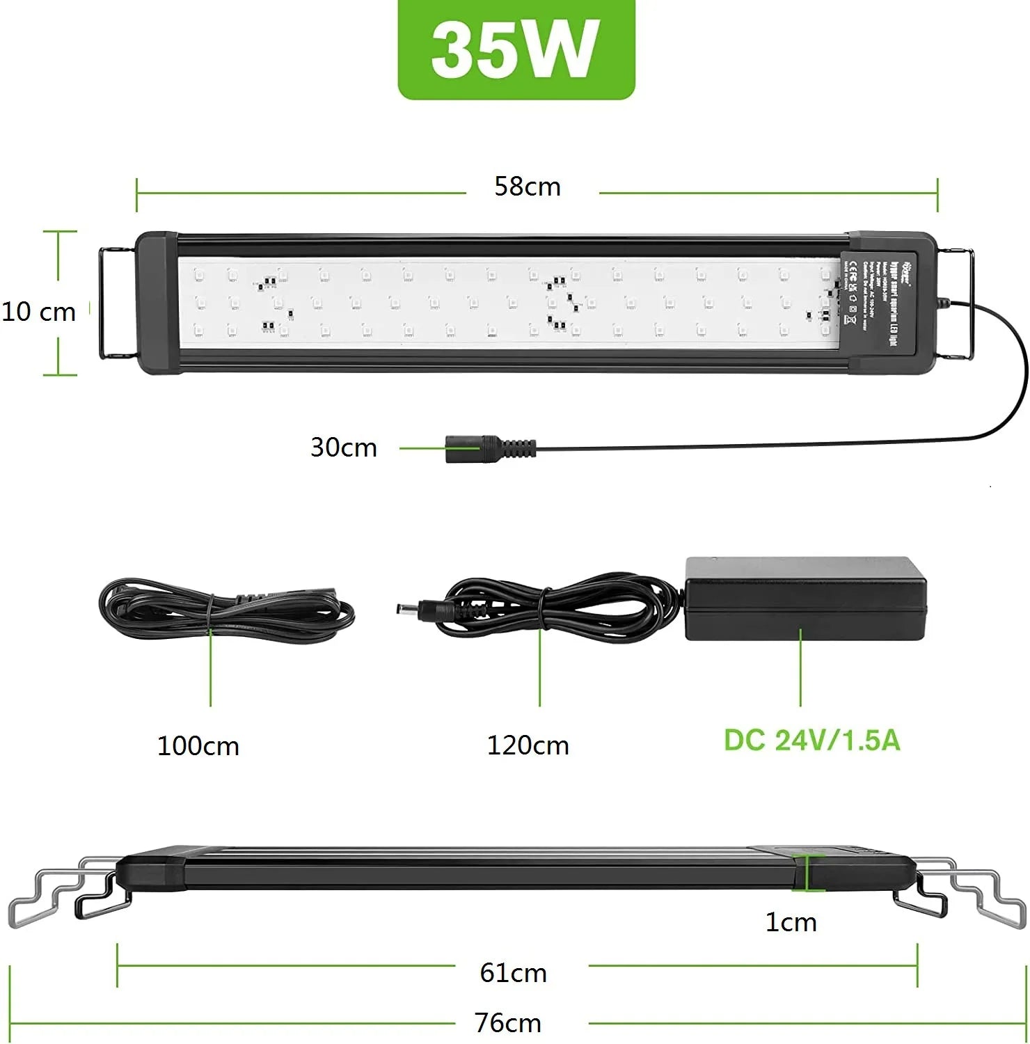 Smart Aquarium Light App Control Full Spectrum Fish Tank Light Bluetooth Coral Reef Lamp for Freshwater Saltwater Tank Lamps