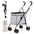 Wedyvko Shopping Trolley 33lbs 4 Wheels Dog Stroller Rotate Pink Pet Puppy StrollerTravel Hand Cart Folding einkaufswagen