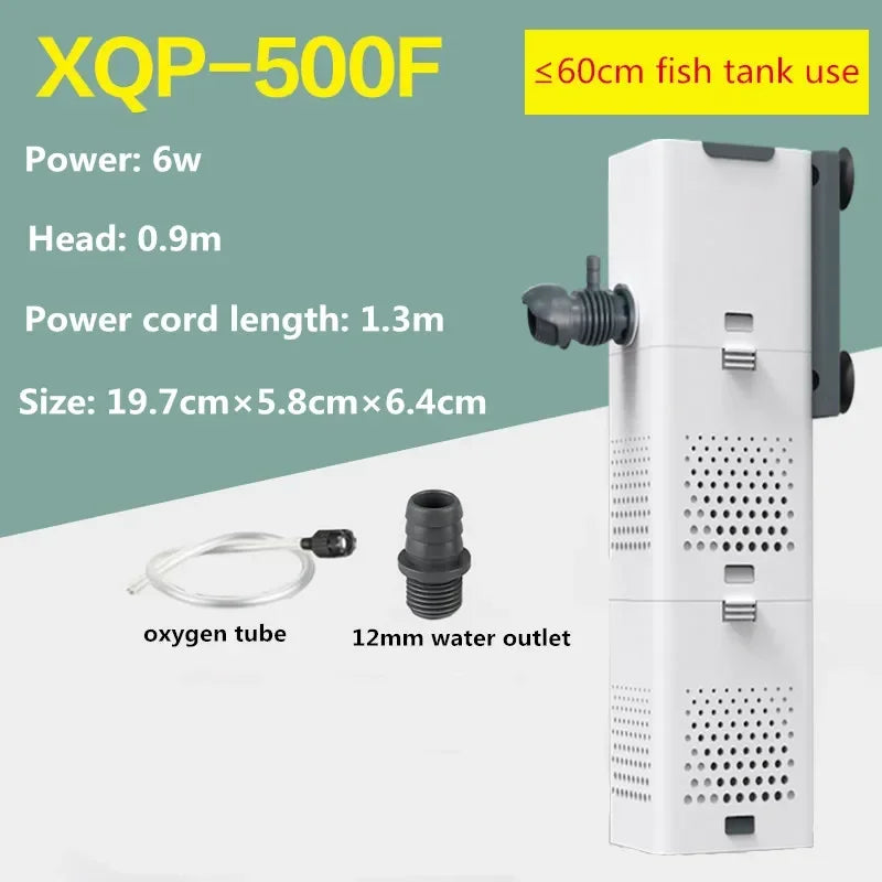 Aquarium 3 in 1 Filter for Aquarium Fish Tank Filter Mini Fish Tank Filter Aquarium Oxygen Submersible Water Purifier Aeration