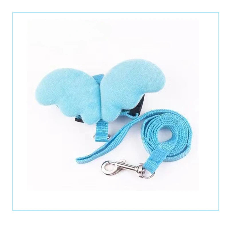 Cute Angel Wing Pet Rabbit Harness and Leash for Cats Rabbits Personalized Rabbit Harnesses Bunny Accessories Hamster Clothes