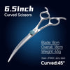 Fenice Pink Diamond Screw Pet Super Curved Scissors 45° 6.5/7.5inch Pet Dog Grooming Scissors Trimming Shear For Pet Beauticians