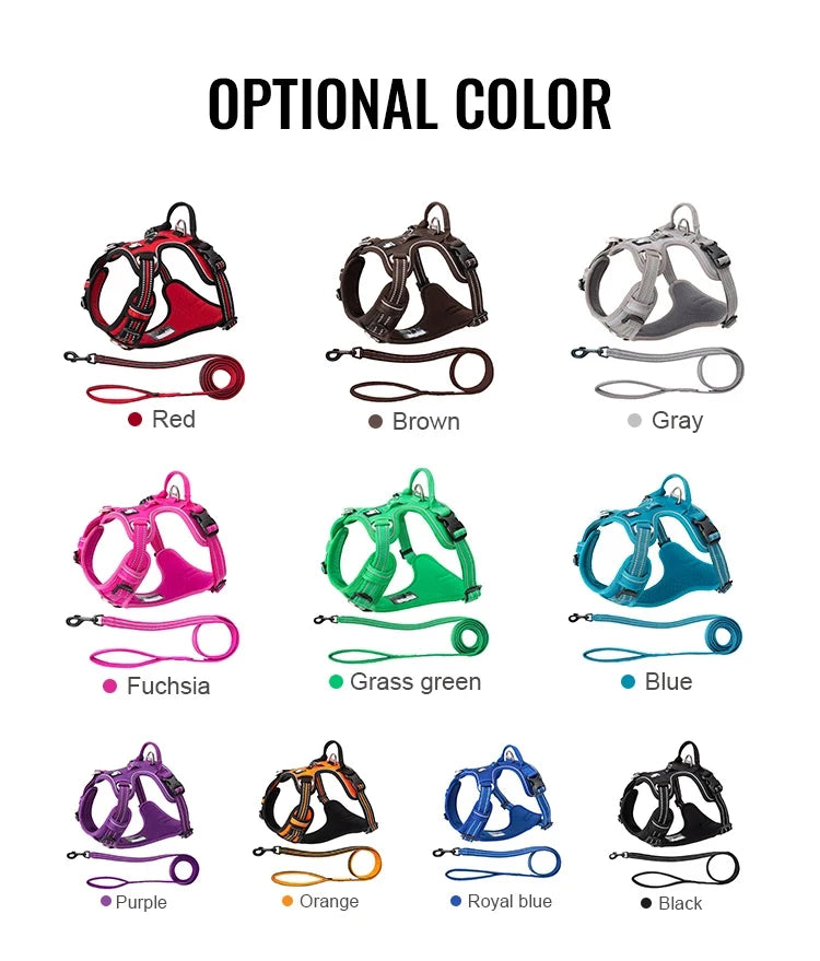 Truelove Pet Harness+Pet Leash Set Rope 110cm/200cm All-in-one Reflective Dog Harness No Pull Adjustable Buckles Dropshipping