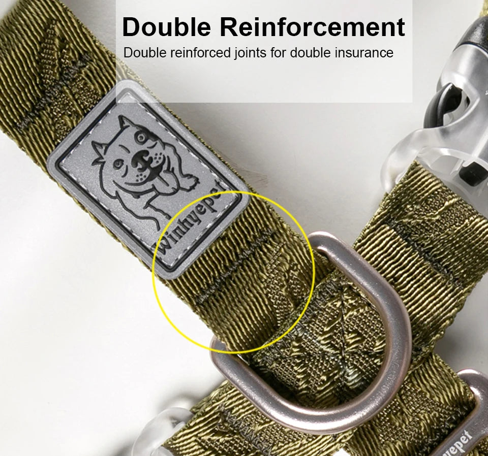 Winhyepet Dog Harness Pet Strap Adjustable Vest Triple Anti-escape Traveling Walking Pet Accessories For Small Meduim Large Dogs