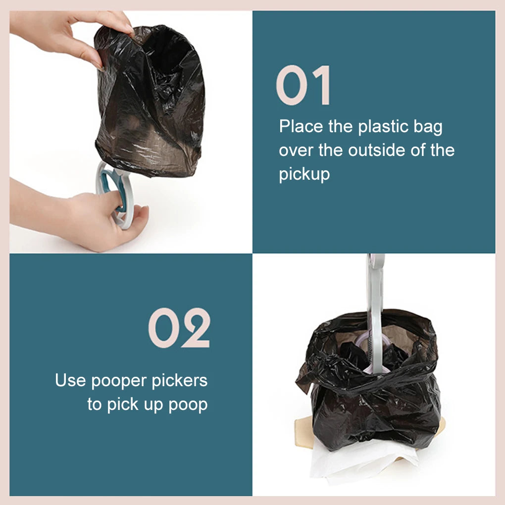 Pooper Scooper For Dog Jaw Clamp Heavy Duty Long Handle Poop Scooper For Dog Puppy Cat Waste Picker Pet Cleaning Shovel Tools