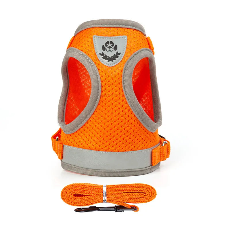 Dog Harness Vest Set for Small Medium Dog Harness Leash Puppy Cat Vest Harness Puppy Pet Kitten Leads Reflective Cats Collar
