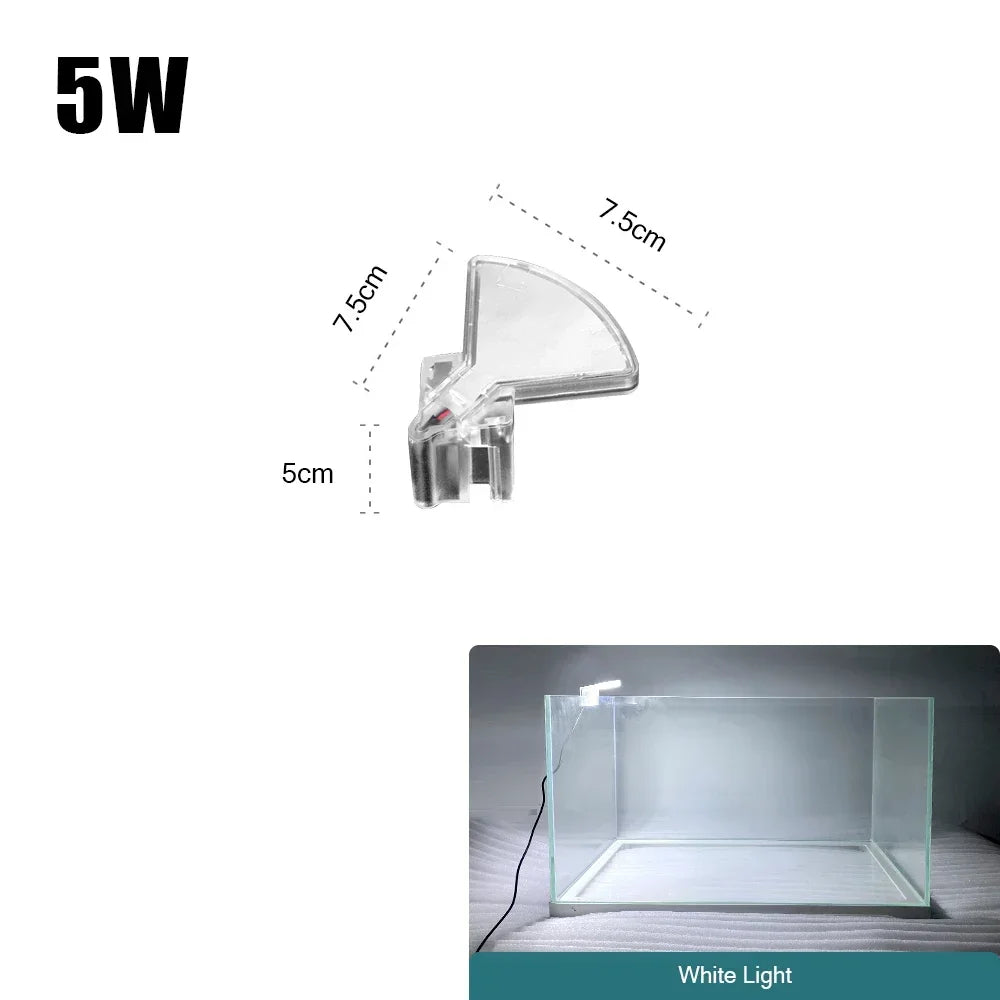 Ultra Thin LED Aquarium Light 5W/10W/15W Aquatic Plant Lighting Waterproof Clip-on Lamp For Fish Tank Plants Grow Light