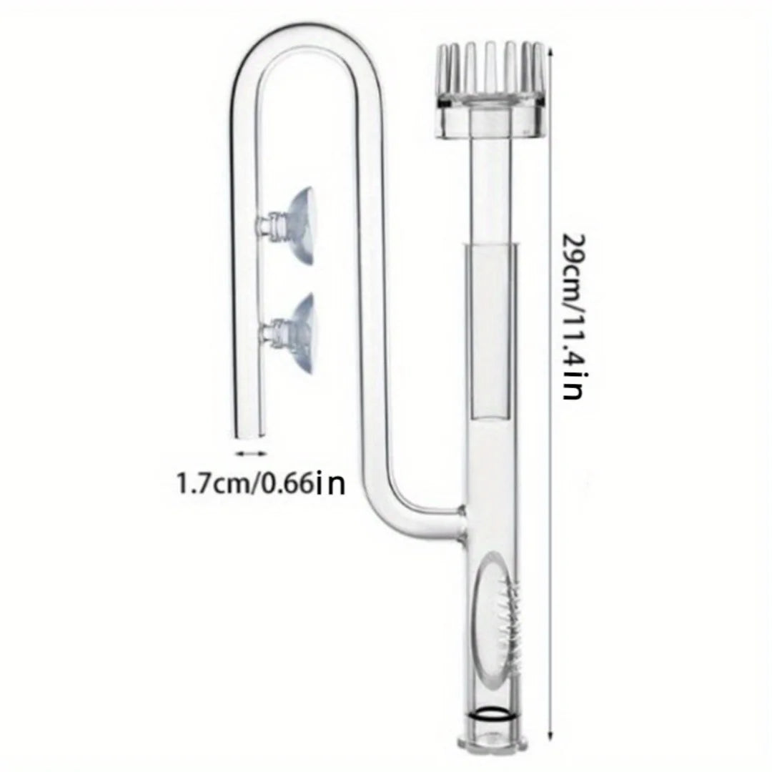 Aquarium Water Pump Inlet Tube Glass Pipe Inflow Surface Skimmer Fish Tank Effectively Absorb Organic Matter Removes Scums