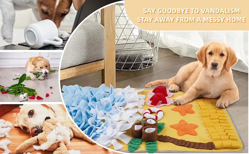 New Pet Sniffing Mat Dog Training Hidden Food Blanket Antiboredom Anti-Choking Sniffing Mat Slow Food Mat Pet Supplies Dog Toys