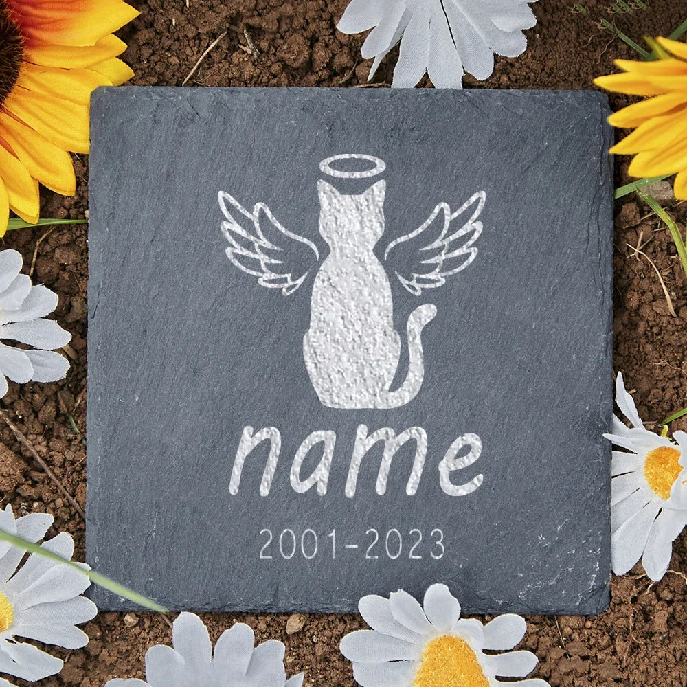 Personalized Pet Memorial Stone Custom Dogs Name of Death Personalized Pet Loss Gifts Dog Grave Marker Plaque Tombstone Custom