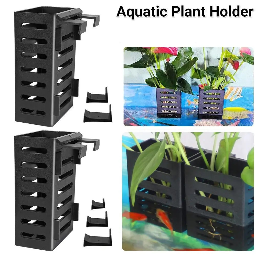 Hydroponic Aquarium Glass Plant Holder Water Landscape Planted Tank Emersed Plants Storage Rack Glass Pot Landscaping Basin
