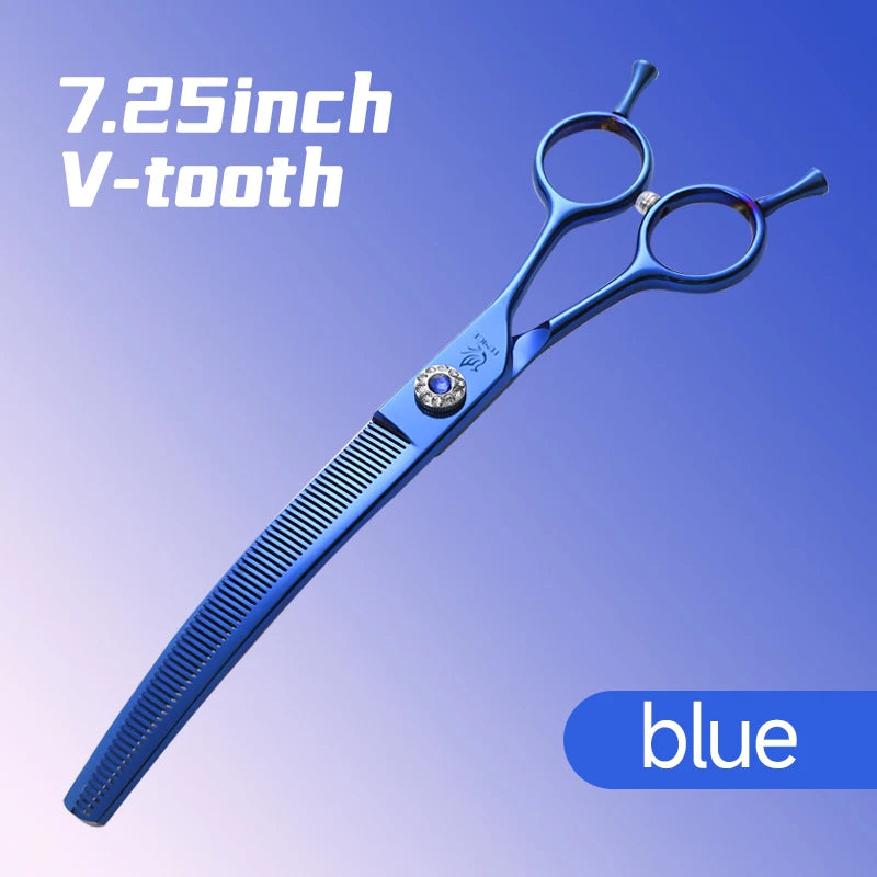 Fenice High-end 7.25 inch Professional Pet Dog Grooming Scissors Curved Thinning Chunker Shears for tijeras peluquería canina