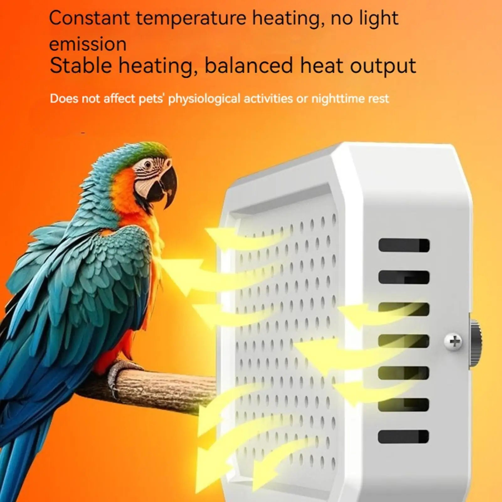Bird Cage Heater Warming Thermostatic Coop Heater Cage Accessories For Winter Freezing Parakeet Parrot Lizard Nesting Outdoors