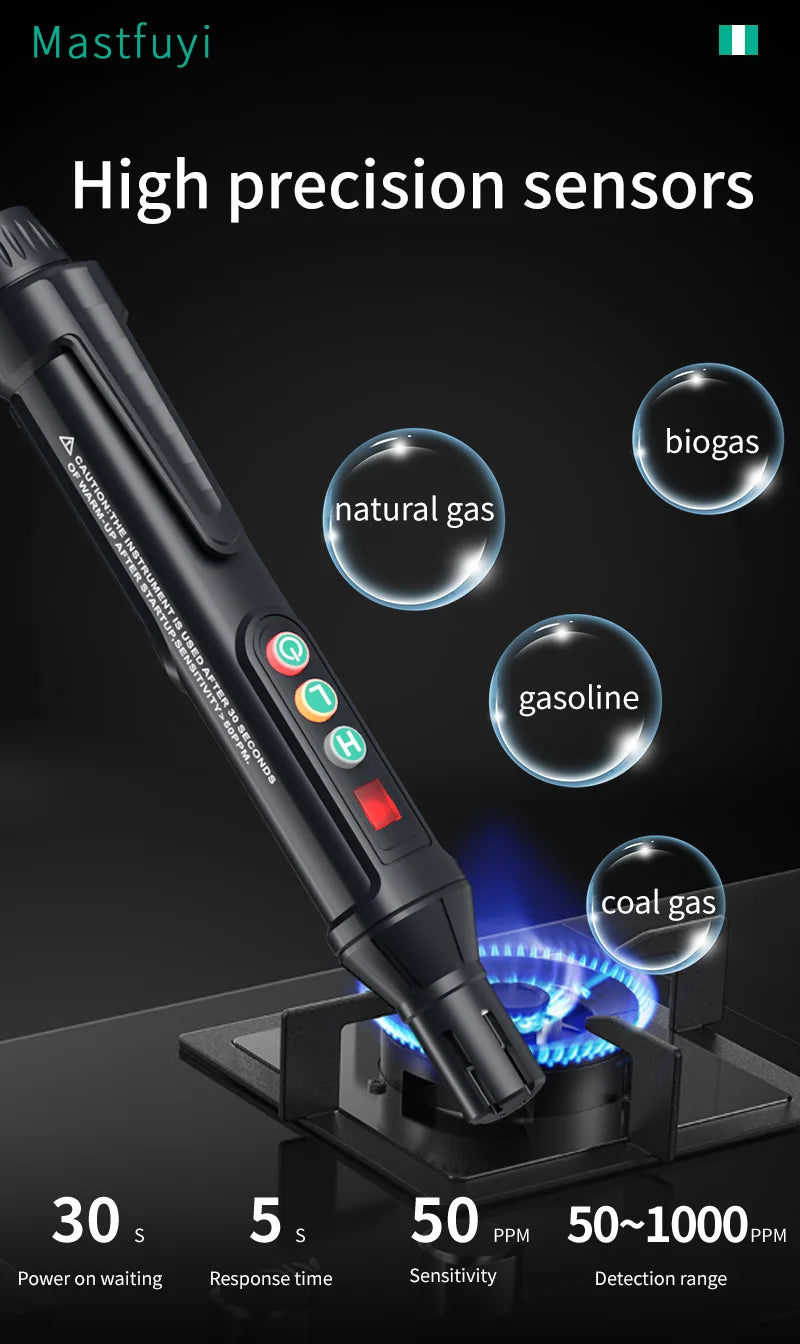 New Portable Gas Leak Detector Natural Gas Detector Combustible Gas Detector With Audible And Visual Alarm Gas Sniffer Test