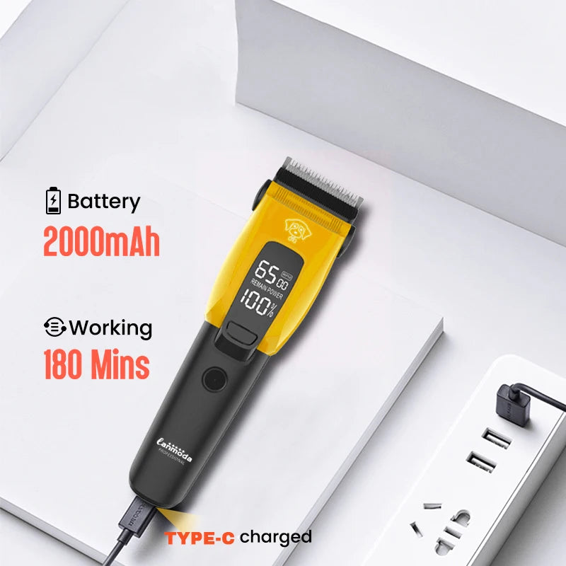 Pet Clipper Professional Dog Hair Trimmer Cat Grooming Shaver Type-C Charged Electric Puppy Cutting Machine for Small Big animal