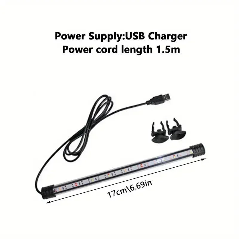 Multi-color 17-47cm Aquarium LED Lighting Submersible Mood Lamp USB Waterproof Fish Tank Decorative Plant Grow Light Accessories