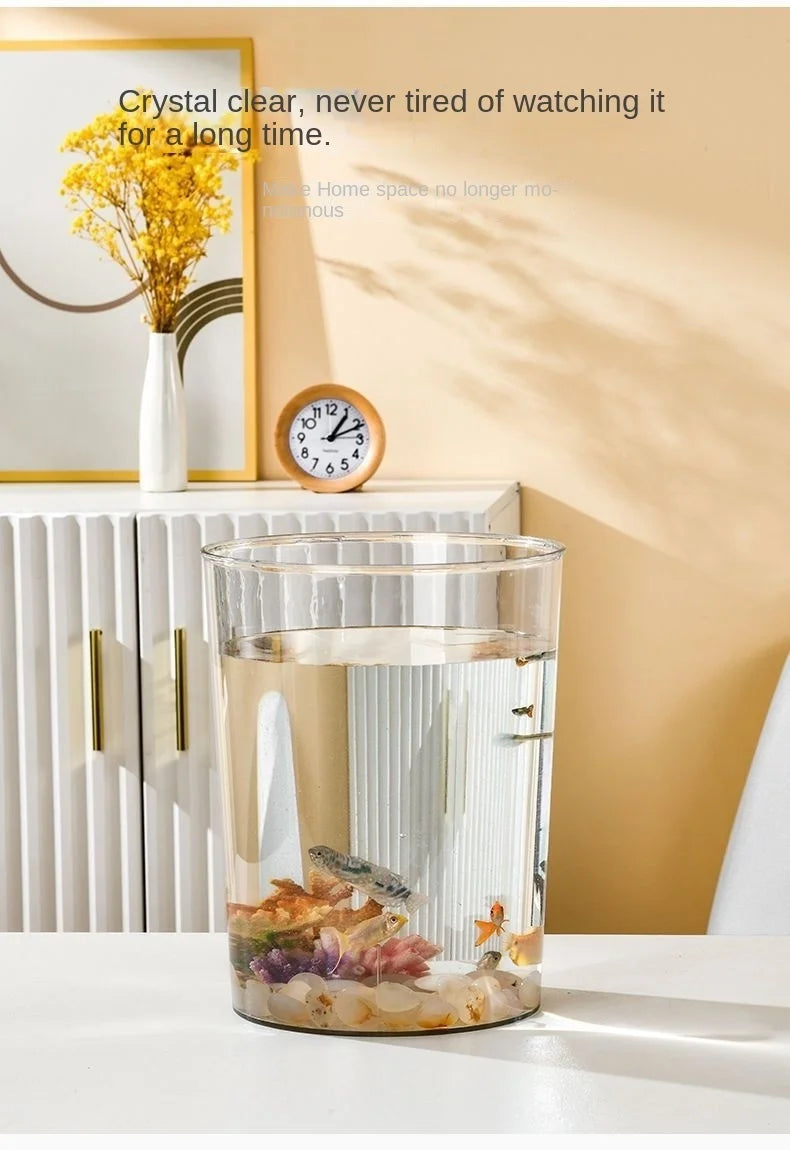 PET Aquarium Box Plastics Ultra-white Organic Glass Explosion-proof Fish Tank Tabletop Small Ecological Water Tank