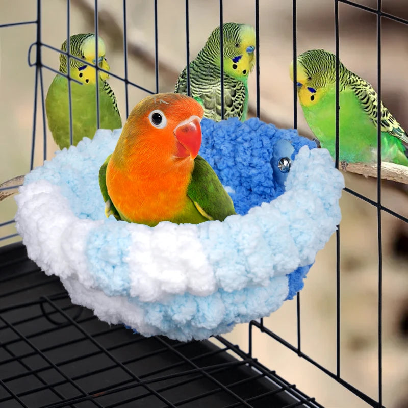 Bird Nest for Cage Warm Bird Nest Bird Beds Parrot Nest Parakeet Nest Cockatiel Bed Winter Sleeping Bed Bird Hammock for Parrot