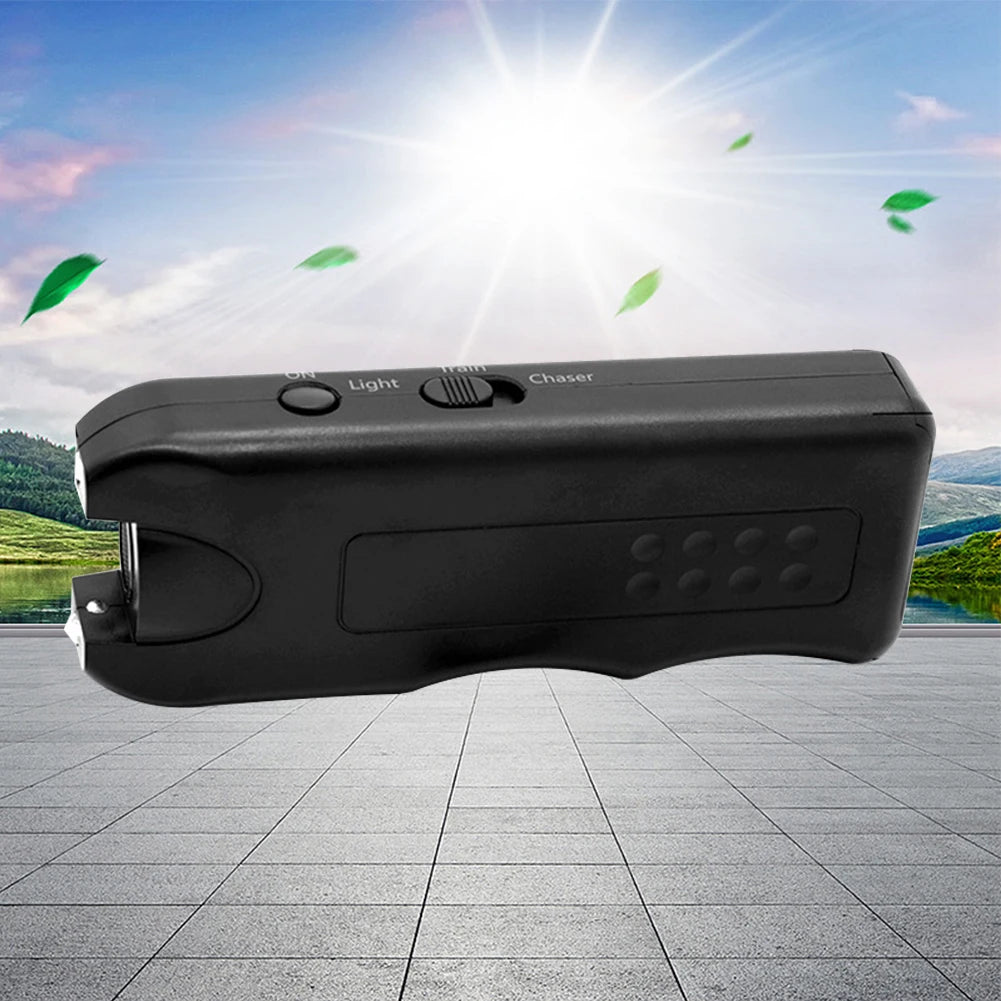 Ultrasonic Anti Barking Device Portable Dog Bark Suppressor Handheld Repeller Trainer with LED Light Battery Powered for Outdoor