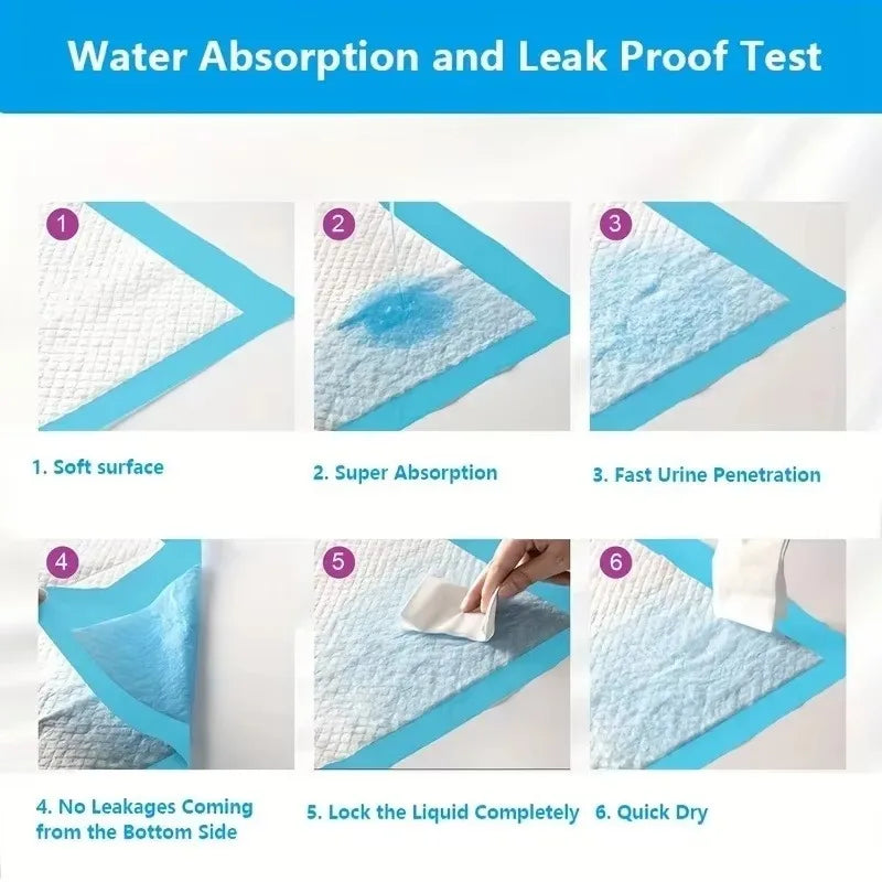20/50/100PCS Disposable Diapers Dog Cat Urine Mat Puppy Training Absorbent Quick Dry Surface Deodorant Cleaning Pet Supplies
