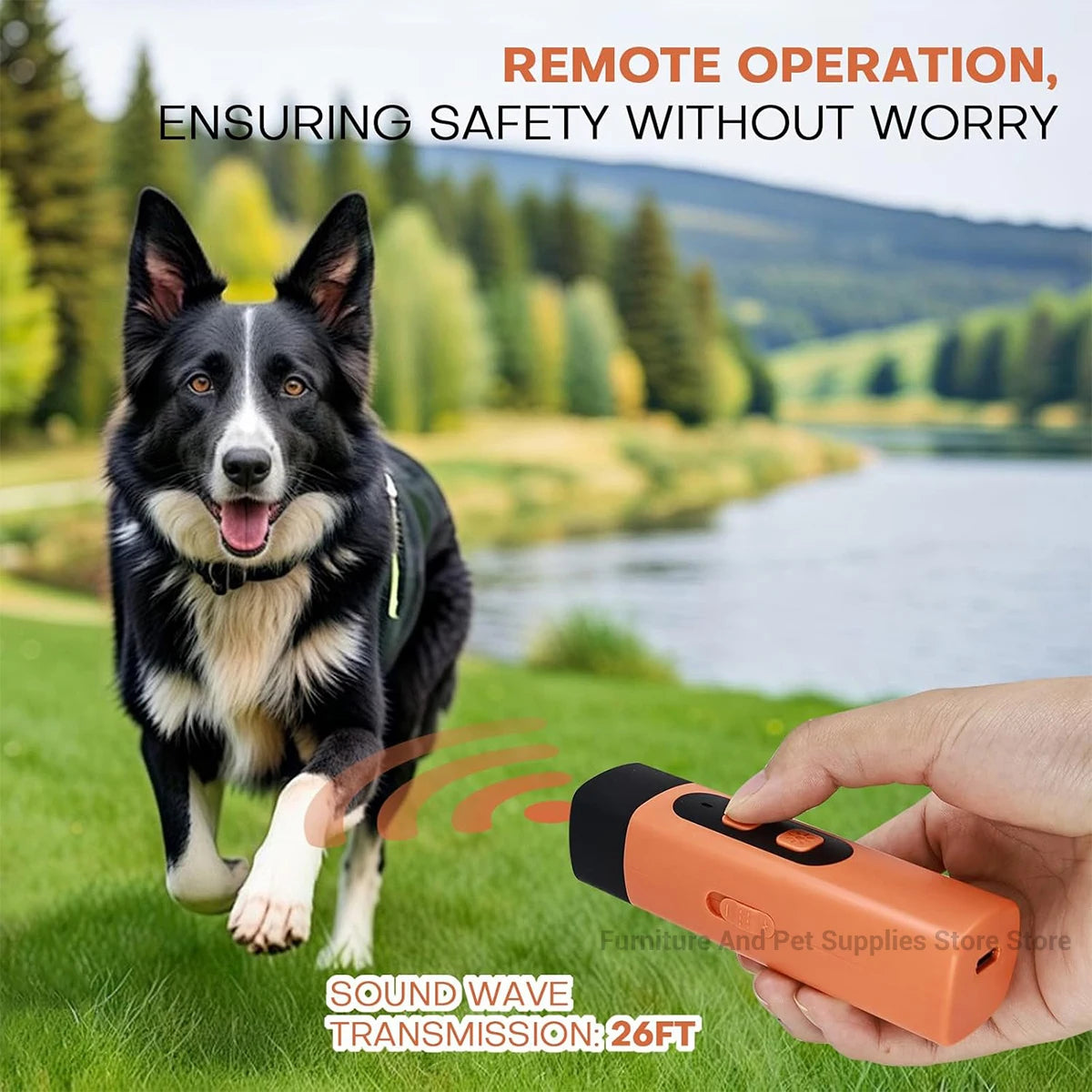 New Pet Dog Repeller Ultrasonic Dog Training Device Rechargeable Anti Dog Bark Stop-Barking Deterrent Device With LED Flashlight