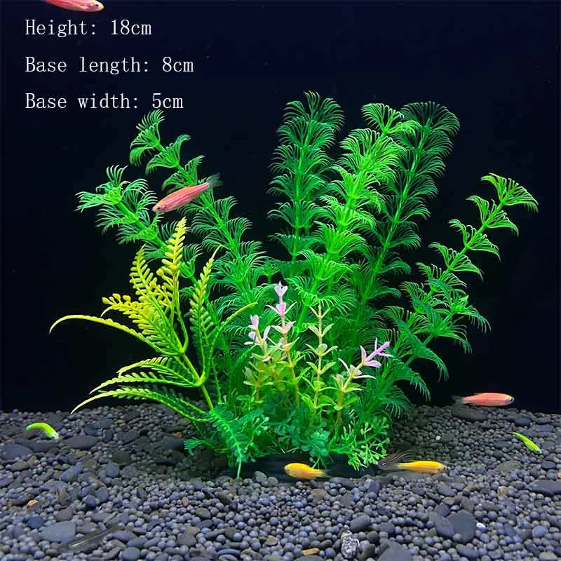 Artificial Underwater Plastic Plants Aquarium Fish Tank Aquatic Fake Shrub Green Water Grass Viewing Simulation Decoration